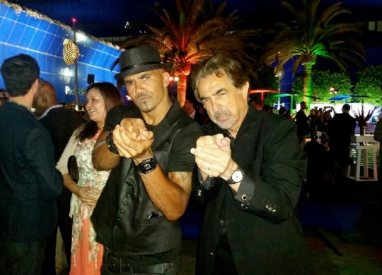 Joe Mantegna and Shemar Moore by the TCA Press Tour Party